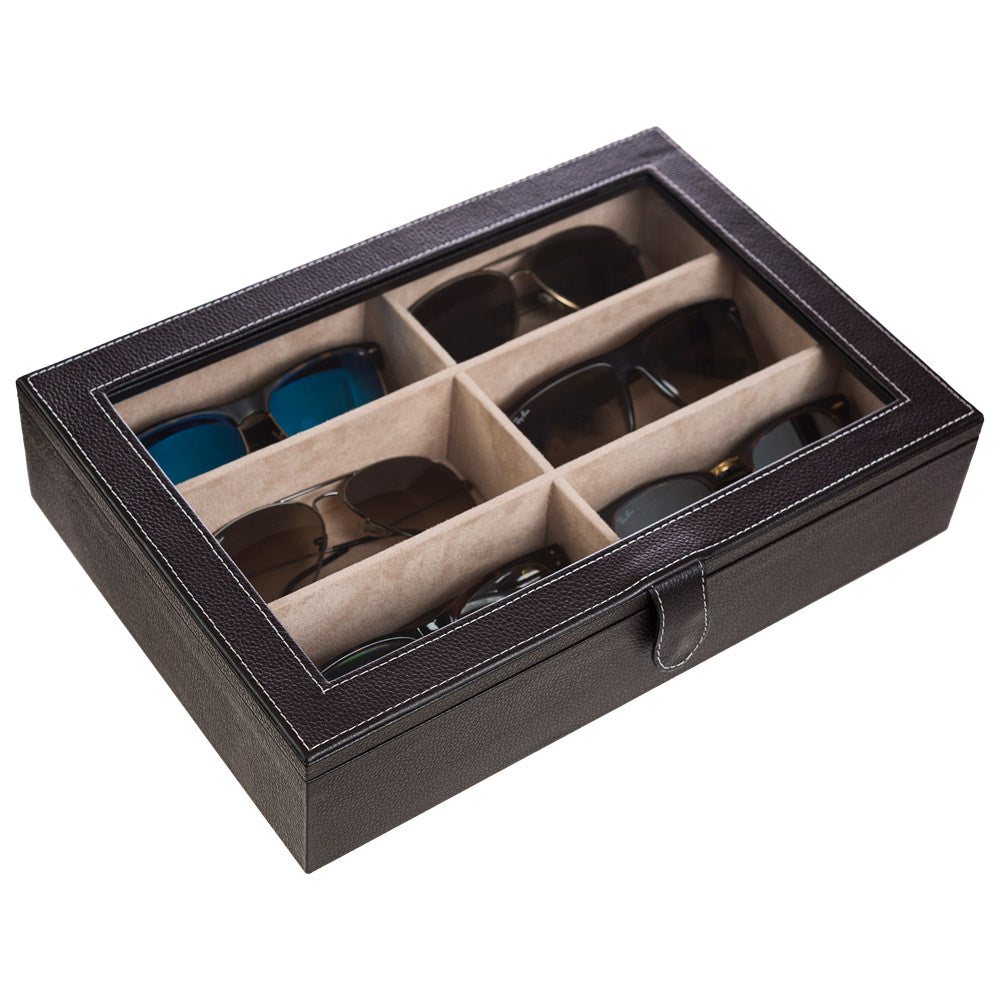 Caja para guardar lentes en piel