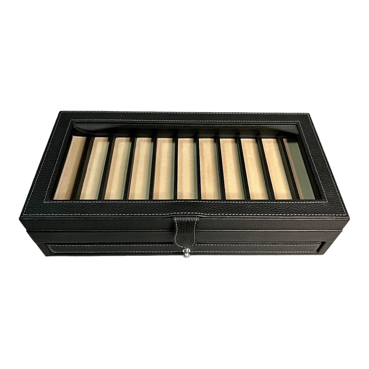 Caja para guardar 22 plumas en piel MACE