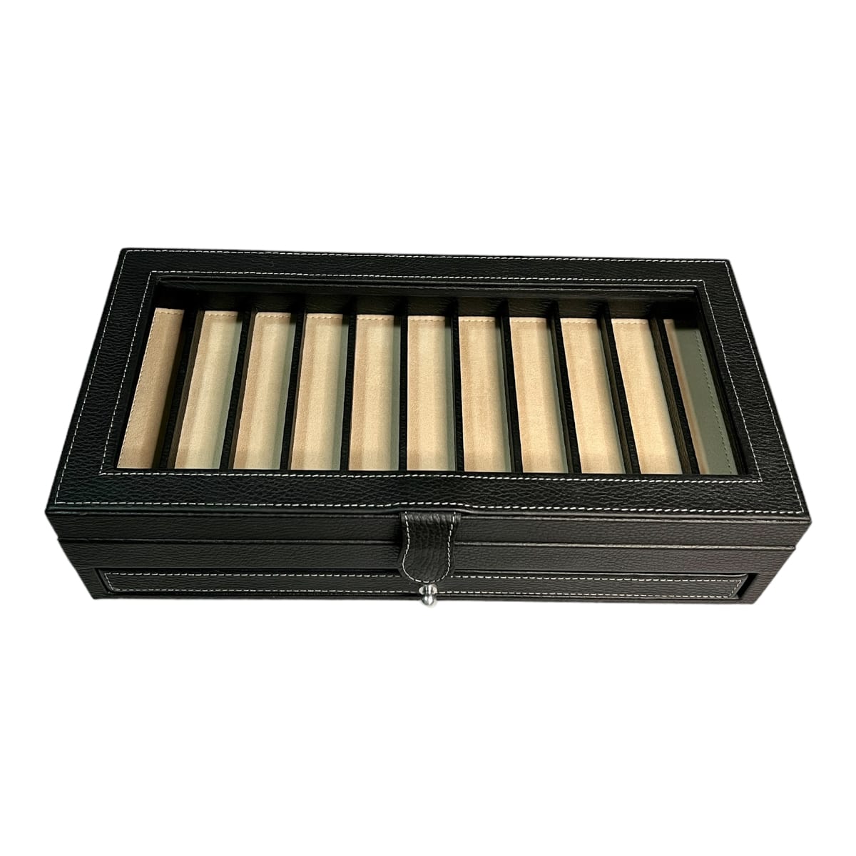 Caja para guardar 22 plumas en piel MACE