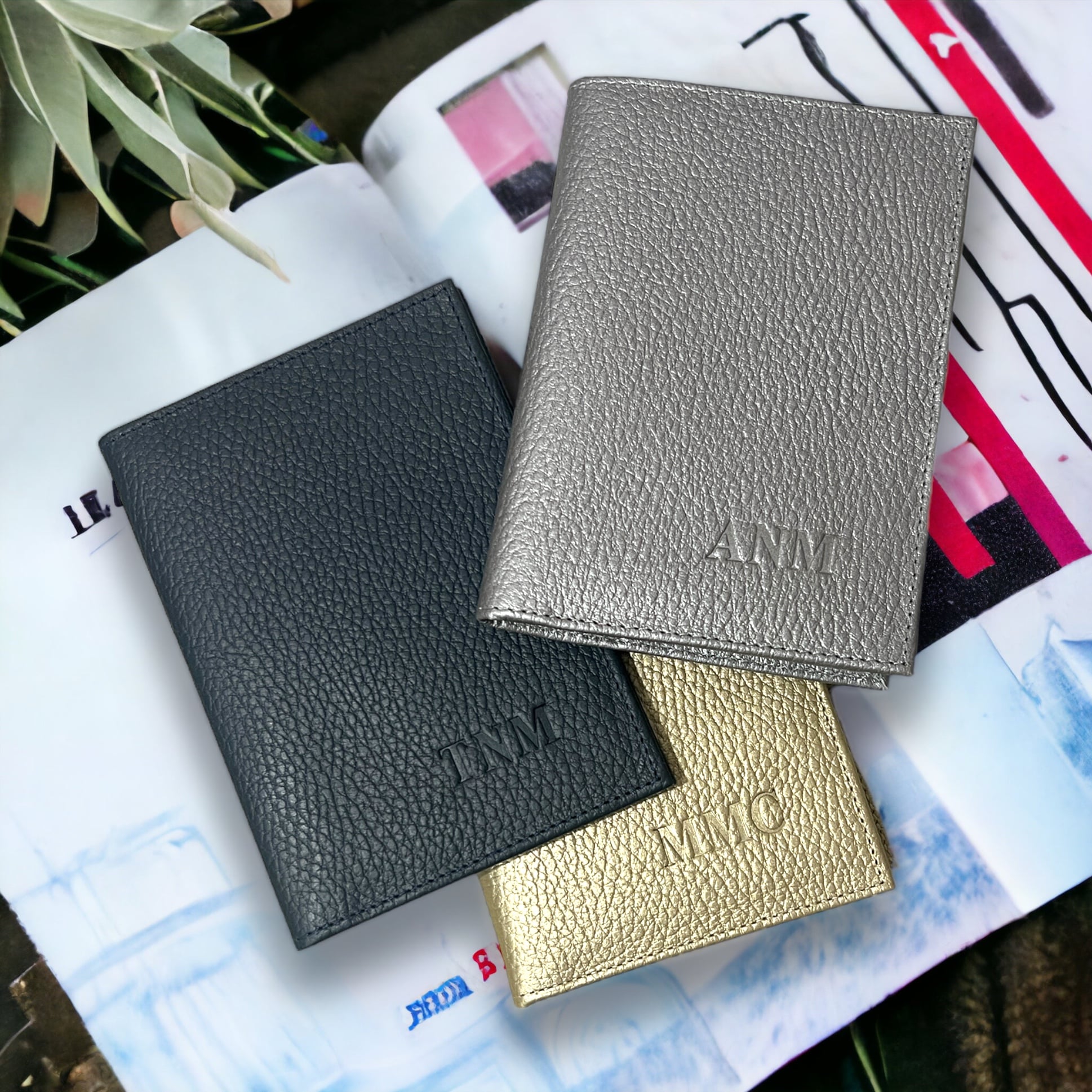 Porta Pasaporte Plano hecho en Piel MASA