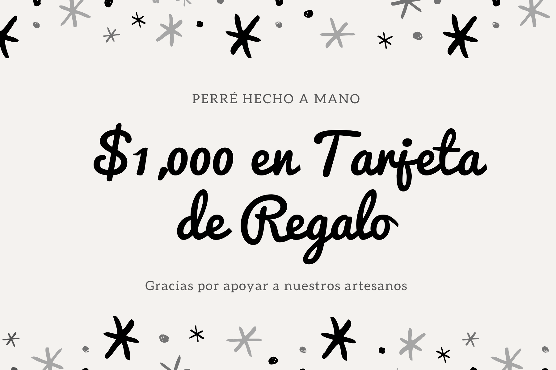 Tarjeta de Regalo - Regala e impulsa desde casa Perré hecho a mano