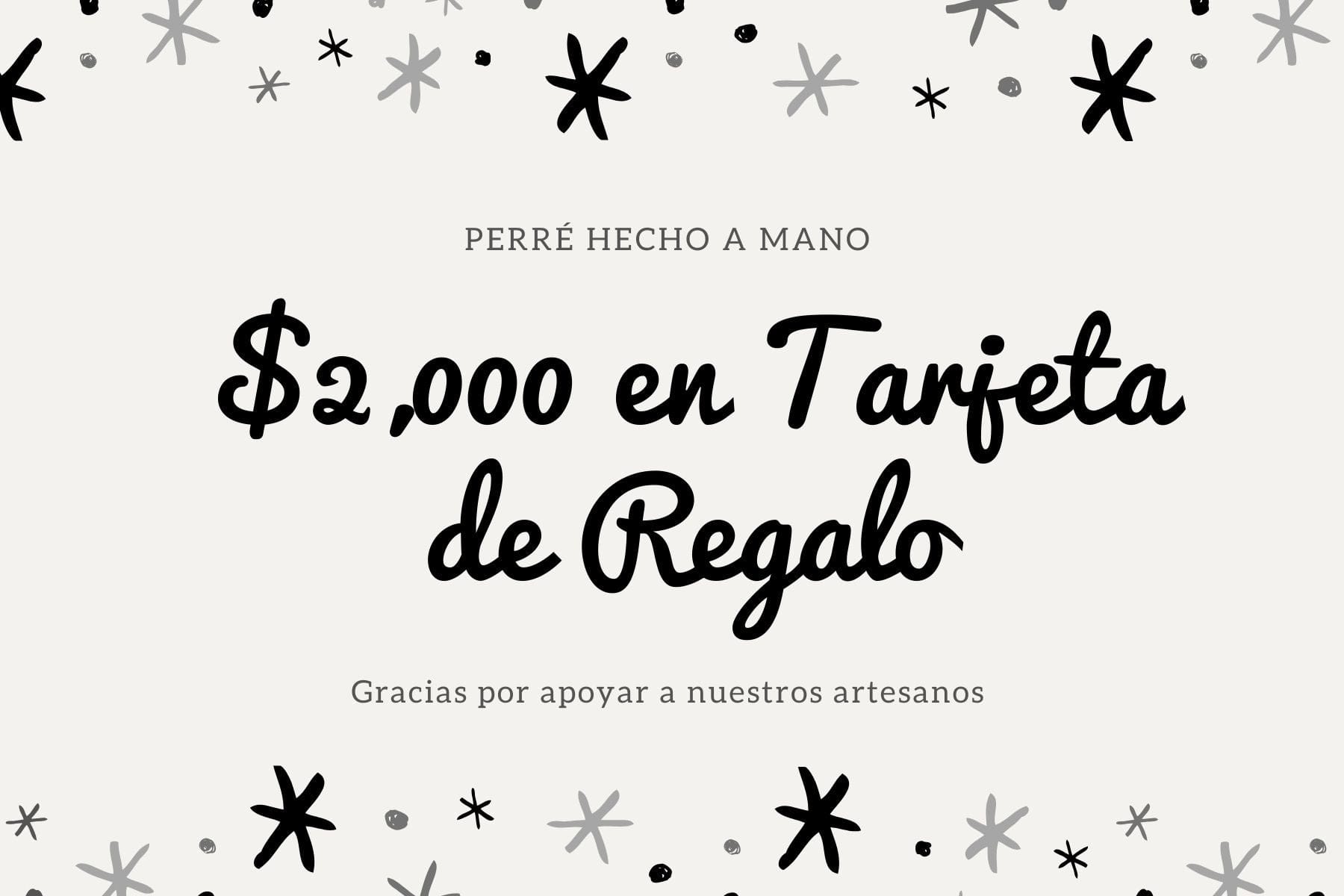 Tarjeta de Regalo - Regala e impulsa desde casa Perré hecho a mano