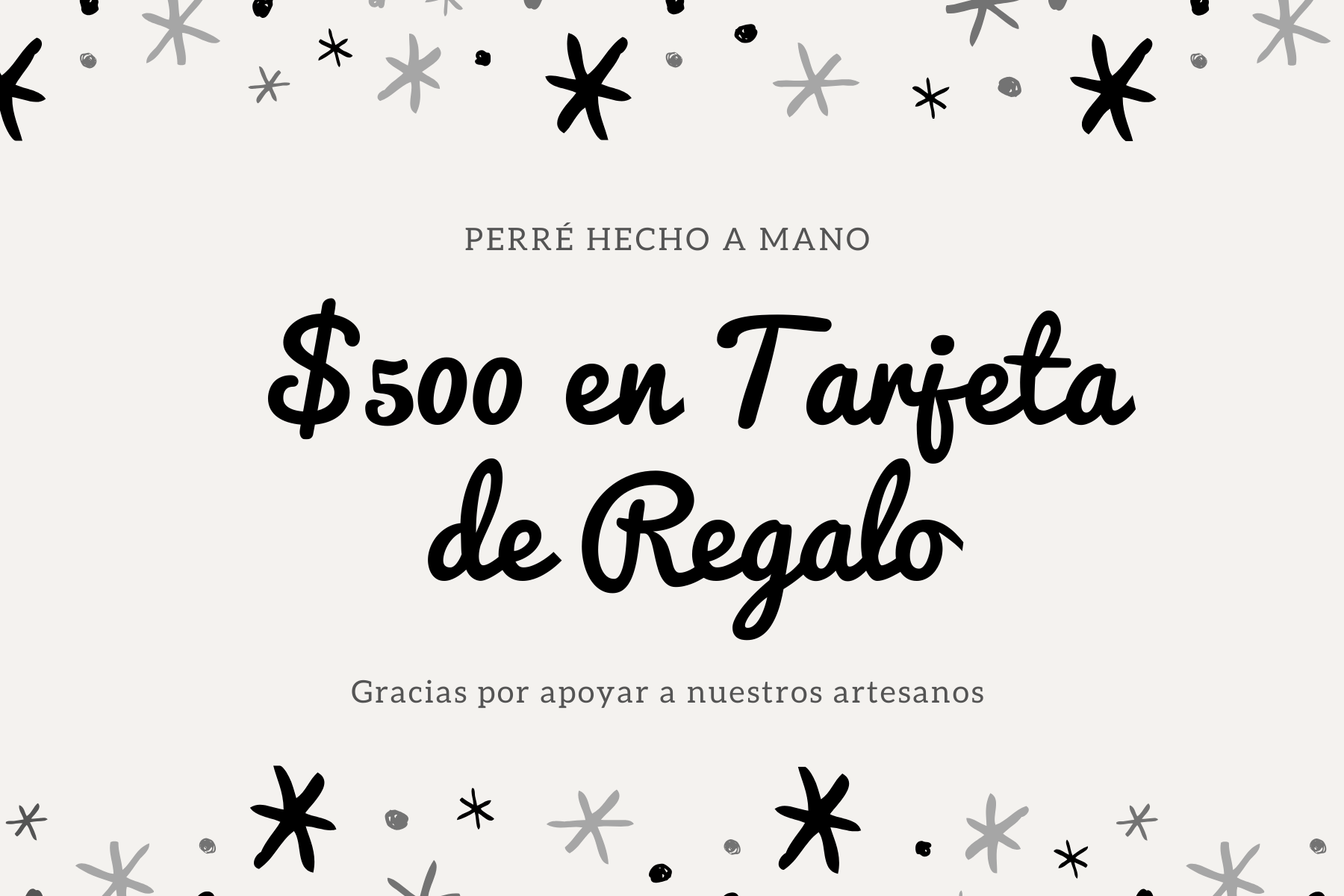 Tarjeta de Regalo - Regala e impulsa desde casa Perré hecho a mano
