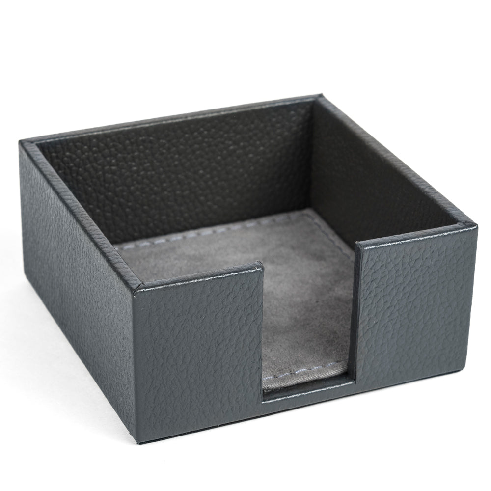 Porta post-it hecho en piel para juego de escritorio MACE