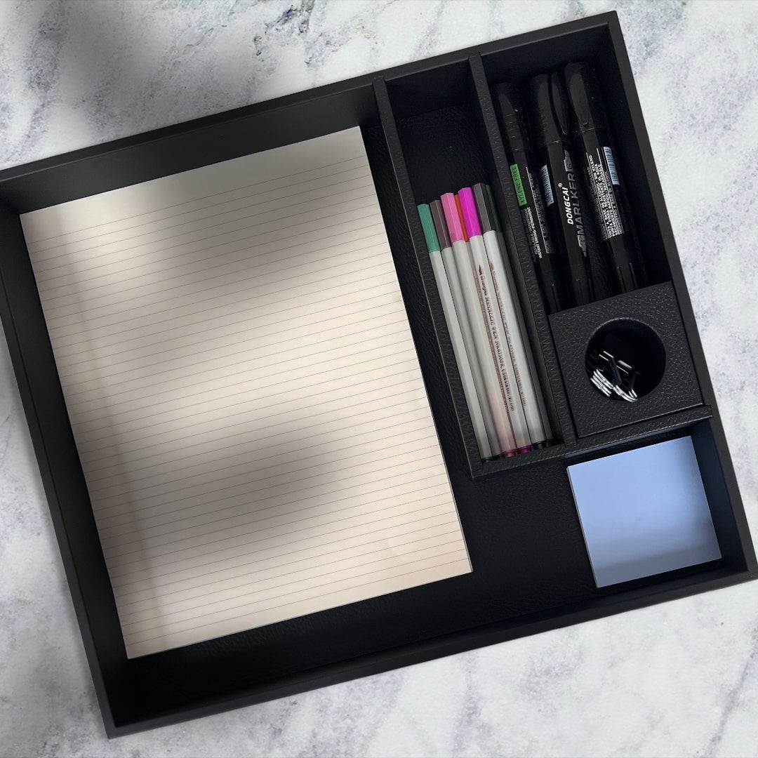 Charola hecha en piel grande para sala de conferencias FESA