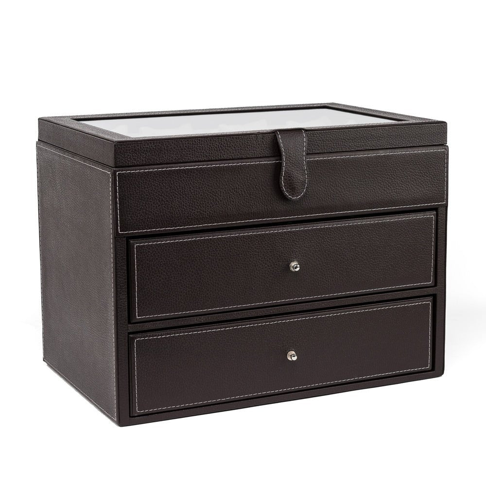 Caja 24 relojes y 6 lentes hecha en piel MACE