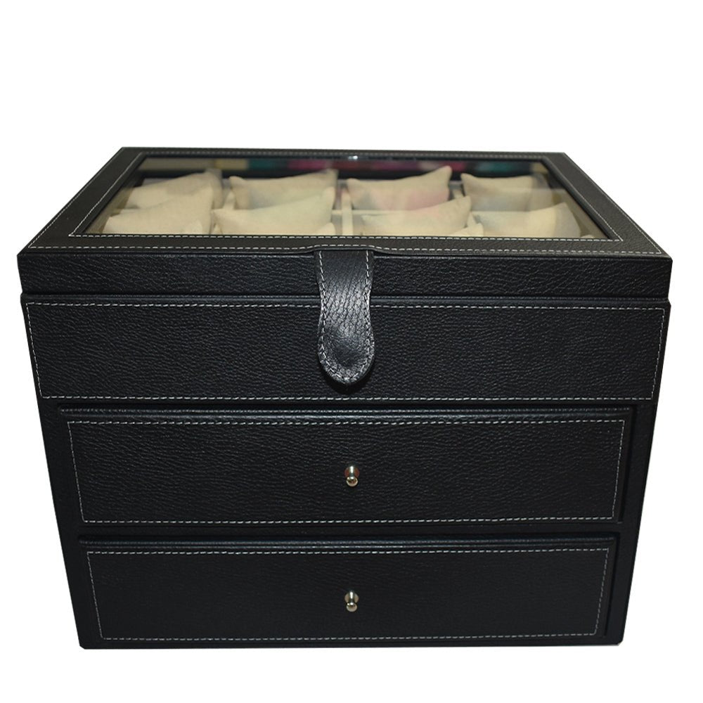 Caja 36 relojes hecha en piel MACE