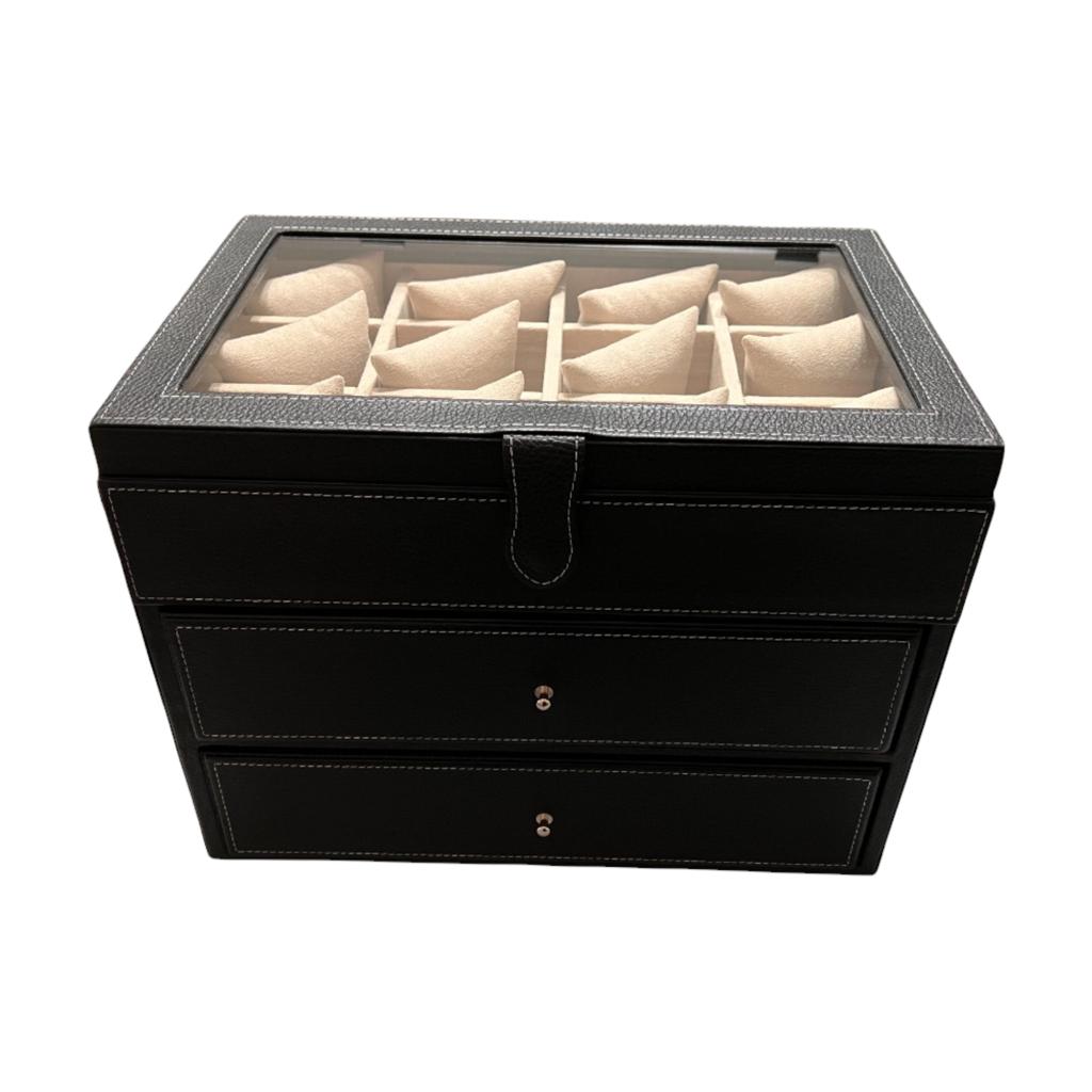 Caja 36 relojes hecha en piel MACE