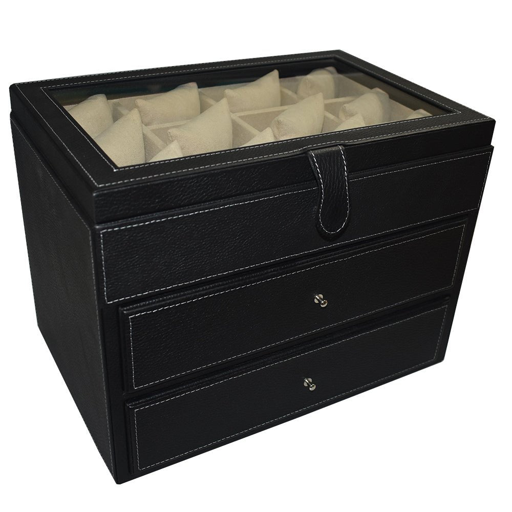 Caja 36 relojes hecha en piel MACE