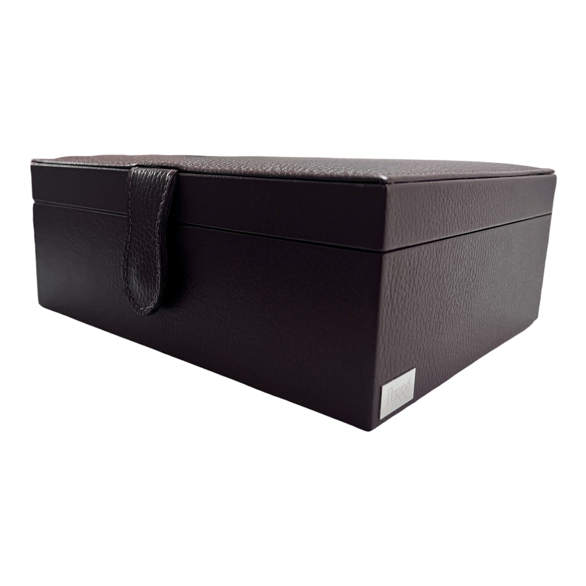 Caja en piel con tapa de cristal para guardar 6 relojes MACE