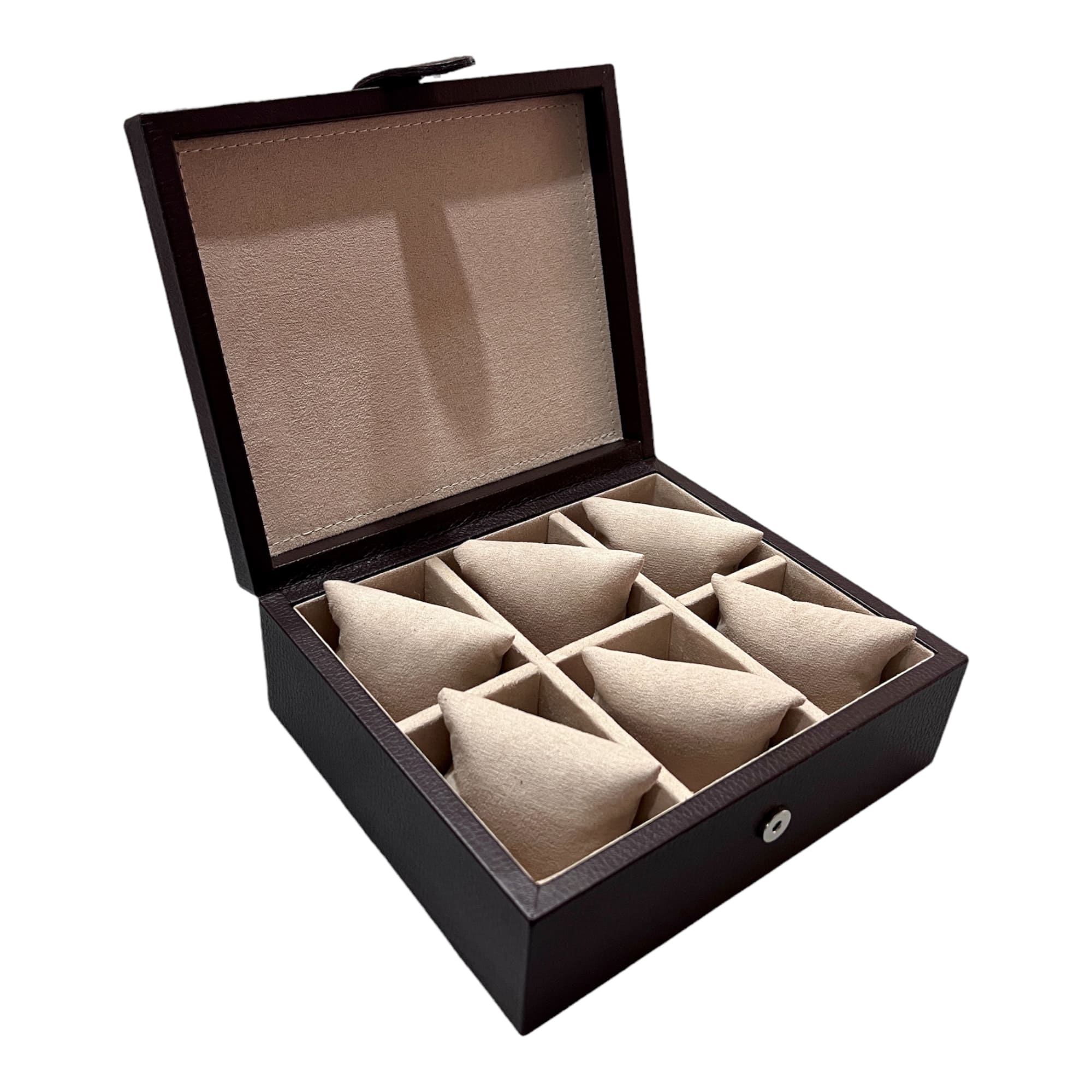 Caja en piel para guardar 6 relojes MACE