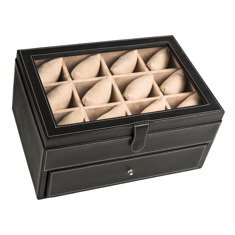 Caja en Piel para 12 relojes y 6 lentes MACE