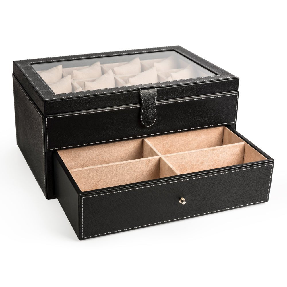 Caja en Piel para 12 relojes y 6 lentes MACE