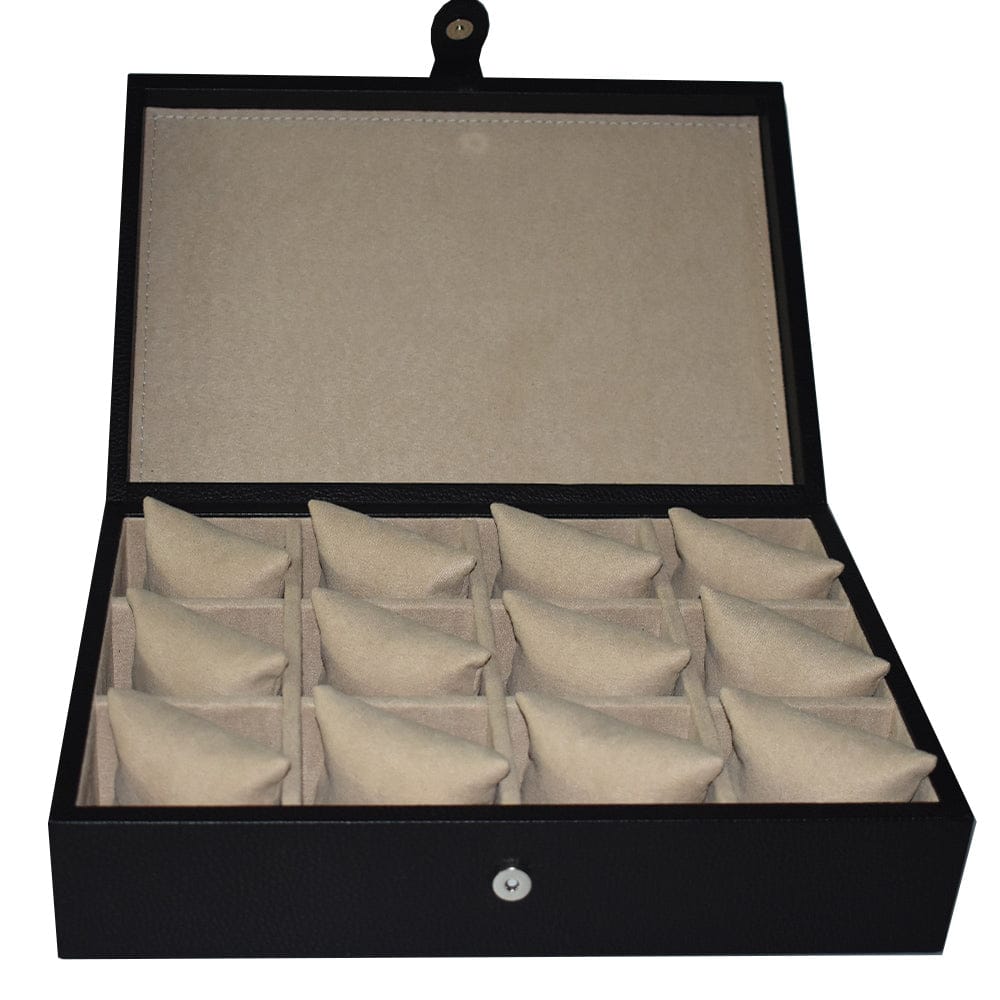 Caja en piel para guardar 12 relojes Perré hecho a mano