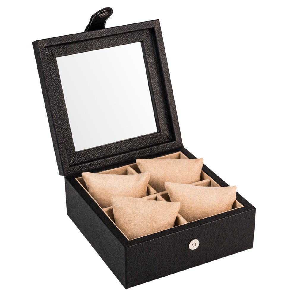 Caja en piel para guardar 4 relojes MACE