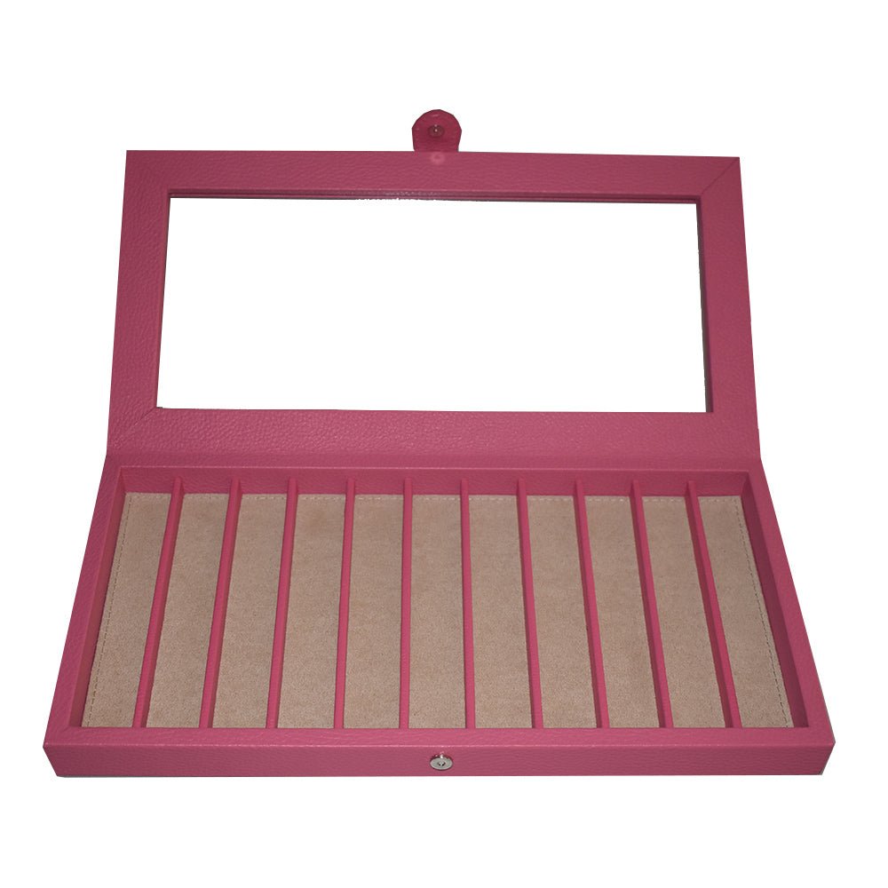 Caja en piel rectangular para guardar 11 plumas MACE