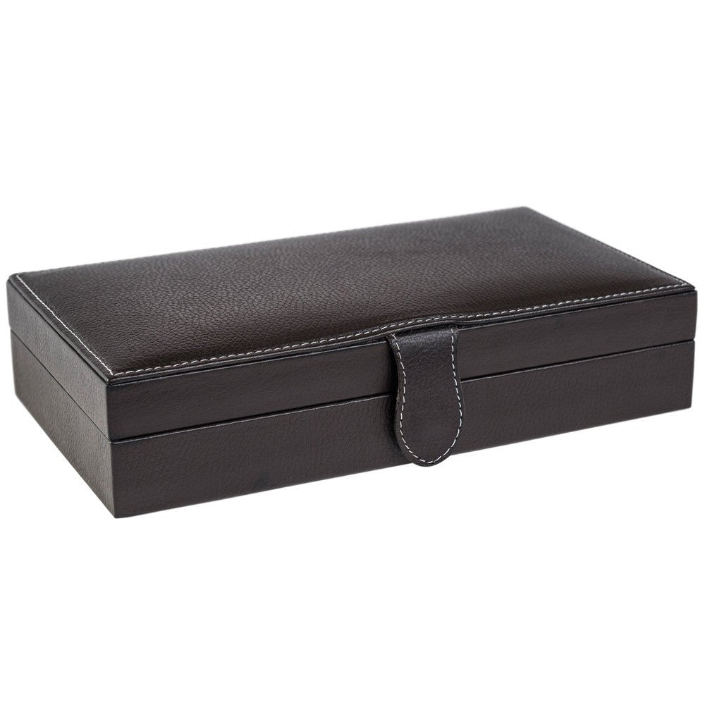 Caja en piel rectangular para guardar mancuernillas MACE