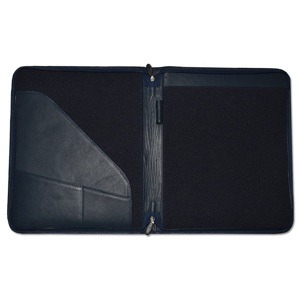Carpeta con cierre ideal para Tableta o Computadora de hasta 11" Hecha en Piel ANOR