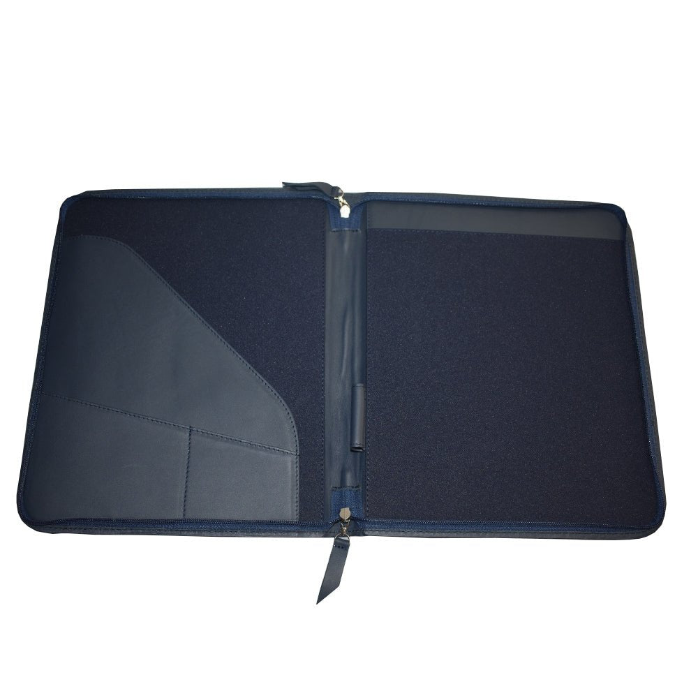 Carpeta con cierre ideal para Tableta o Computadora de hasta 11" Hecha en Piel ANOR