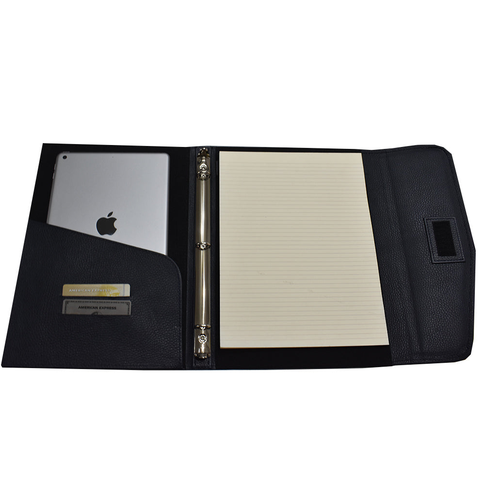 Carpeta finest hecha en piel tamaño carta con sobre al frente MACE