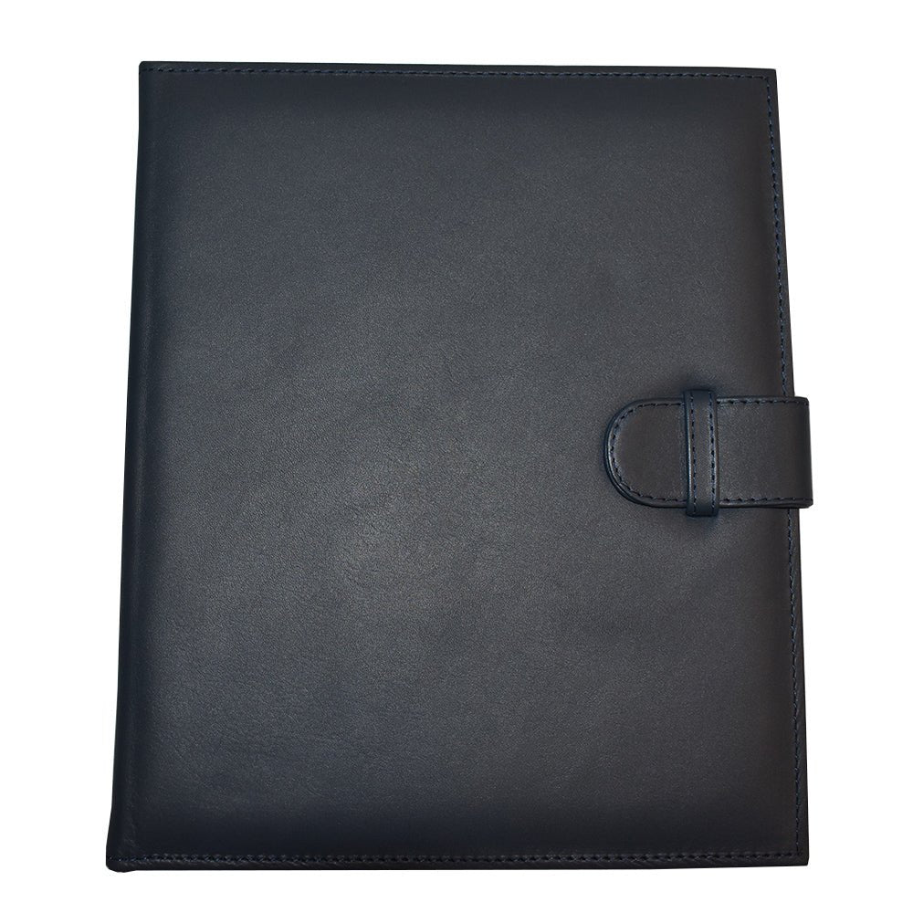 Carpeta hecha en piel tamaño carta con solapa ANOR