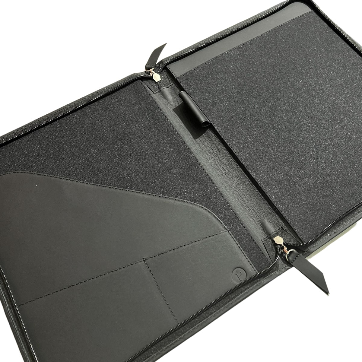 Carpeta con cierre ideal para Tableta o Computadora de hasta 11" Hecha en Piel ANOR