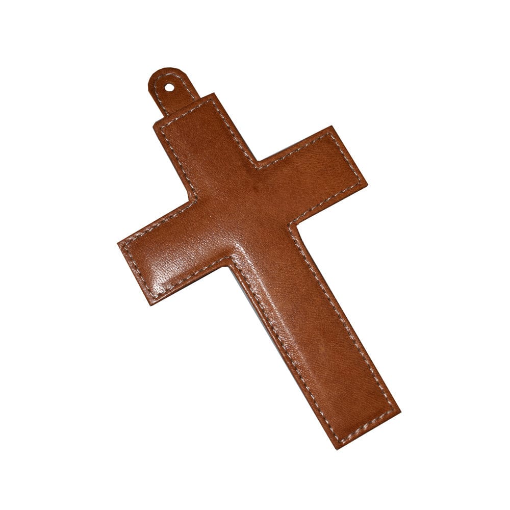 Cruz plana hecha en piel MACE
