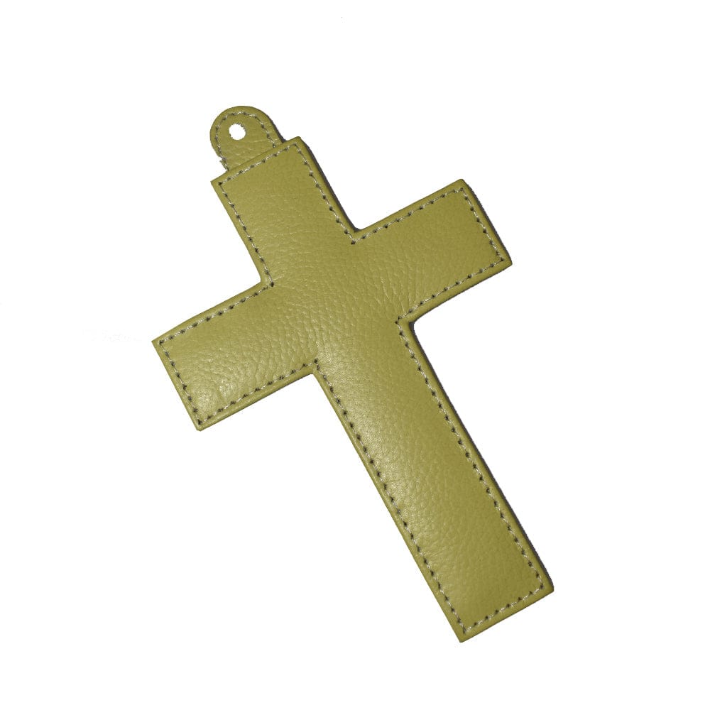 Cruz plana hecha en piel MACE