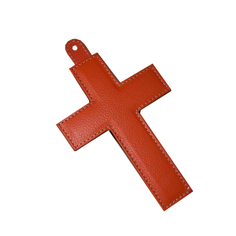 Cruz plana hecha en piel MACE