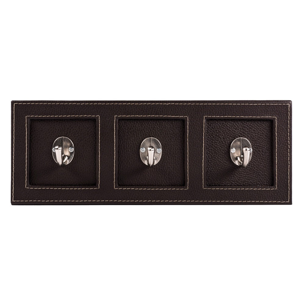 Perchero de pared en piel MACE