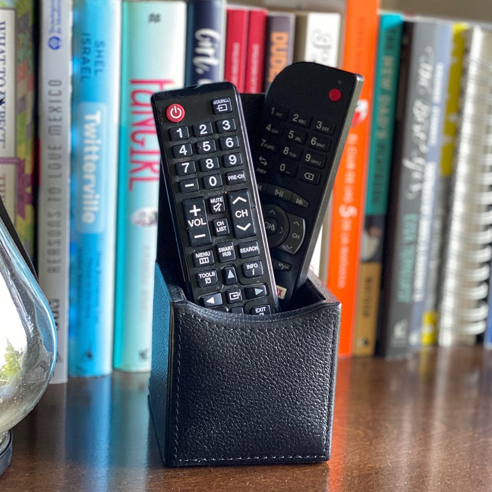 Porta controles de tv pequeño hecho en piel ANOR
