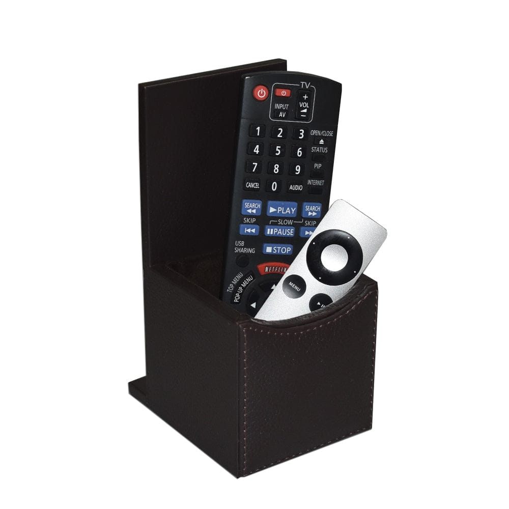 Porta controles de tv pequeño hecho en piel ANOR