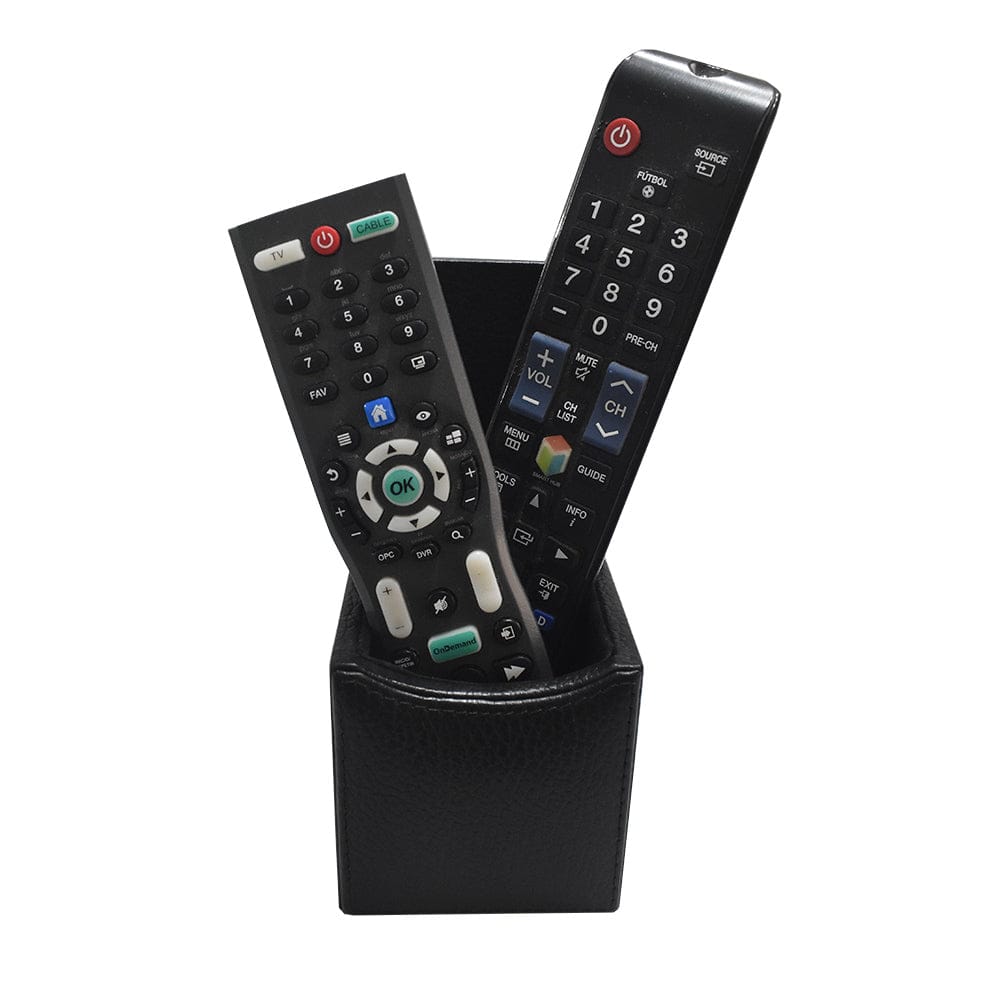 Porta controles de tv pequeño hecho en piel ANOR