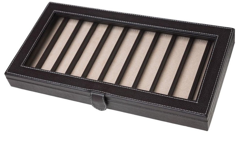 Caja para plumas en piel - Perré hecho a mano