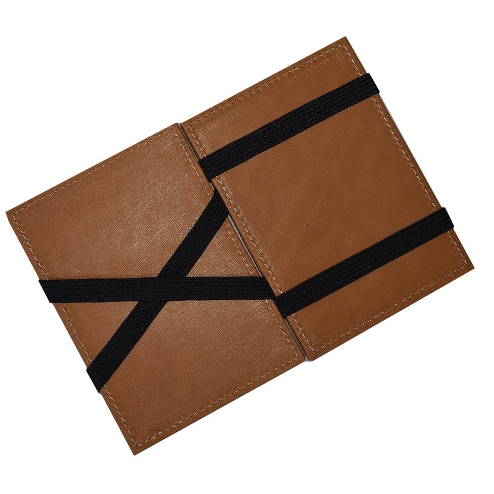 Cartera mágica tipo tarjetero con resorte hecho en piel ADAR