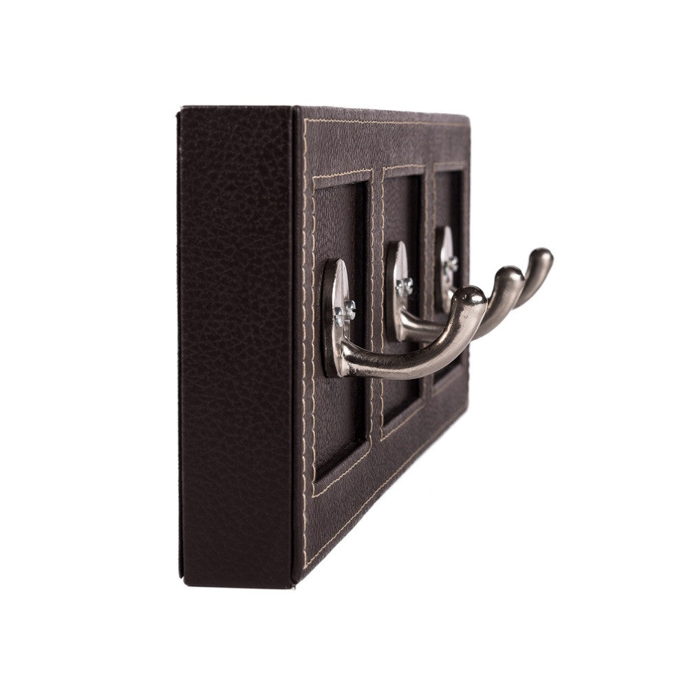 Perchero de pared en piel MACE
