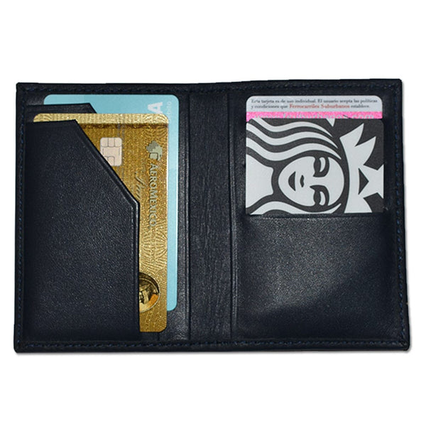 Porta tarjetas tipo cartera con doble compartimiento Hecho en Piel ADAR